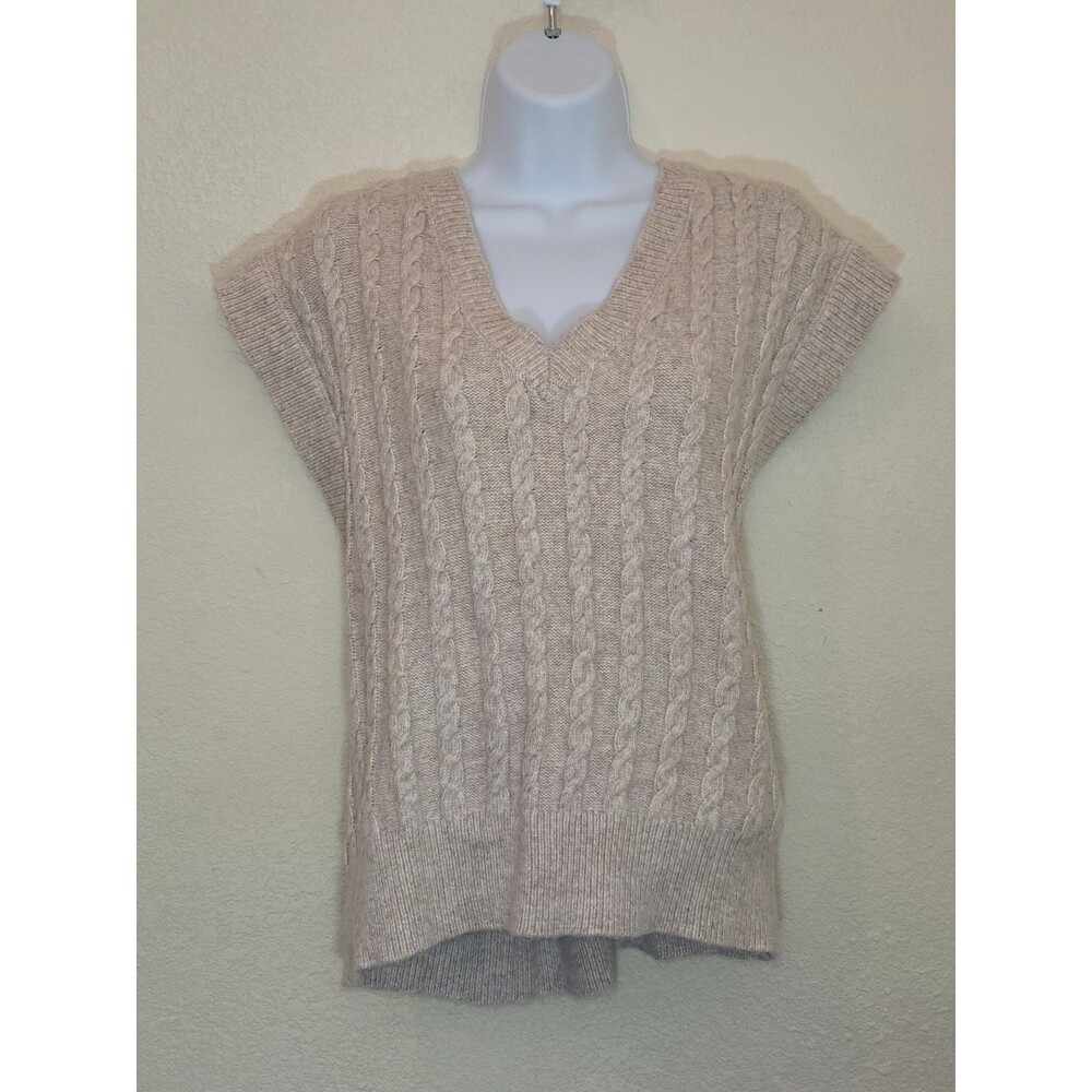 Women's size large Cupcakes and cashmere cable knit sweater vest. V neck